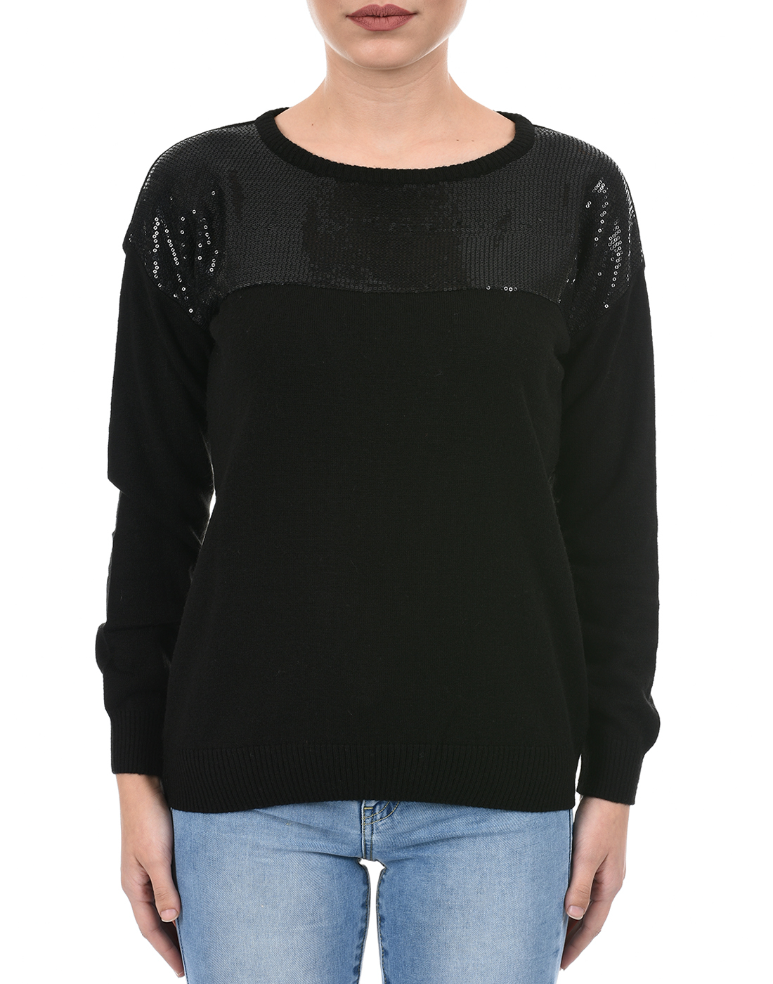 Species Women Black Embellished Sweater